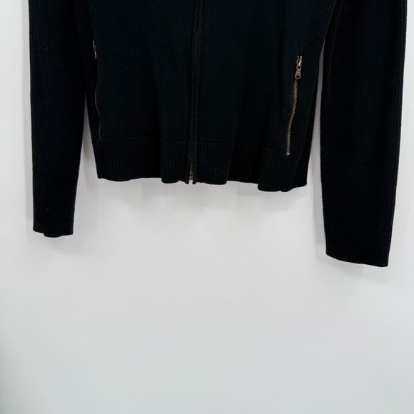 Lauren Ralph Lauren Cardigan Women Size L Petite Full Zip Cotton Shoulder Patch - Picture 3 of 11